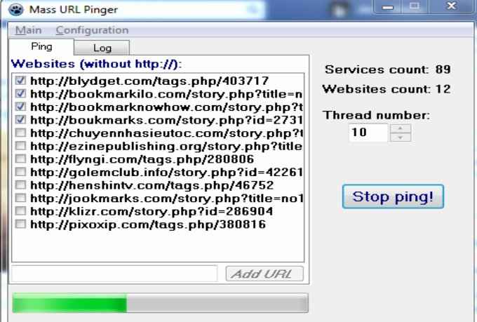 Mass URL Pinger