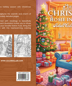 Peaceful Christmas Home Interiors Coloring Book